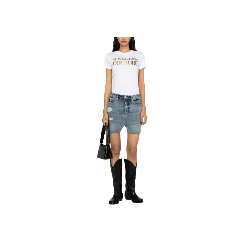 VERSACE JEANS Couture Logo print Cotton T shirt-1