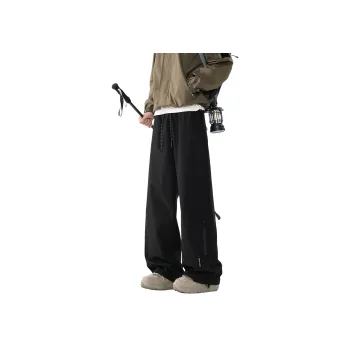 BENGEN Casual Pants Unisex Black