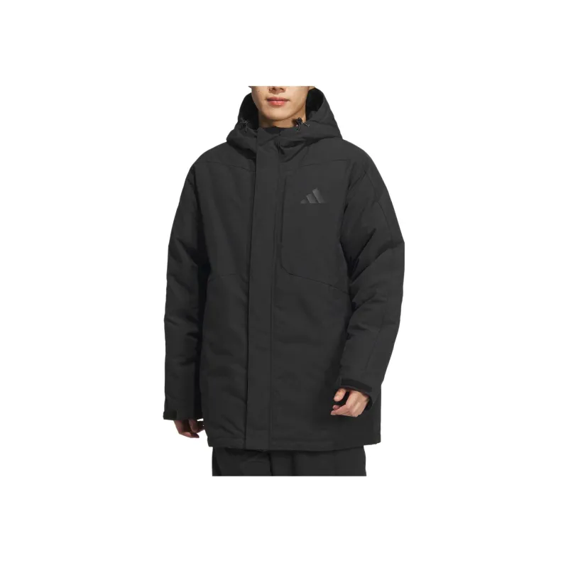 Adidas Down Jacket Unisex Black Comes With Necklace-2