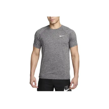 Nike Dri FIT Sport Heathered Short Sleeve Hydroguard Swim Shirt T Shirt Men's Gray Heather