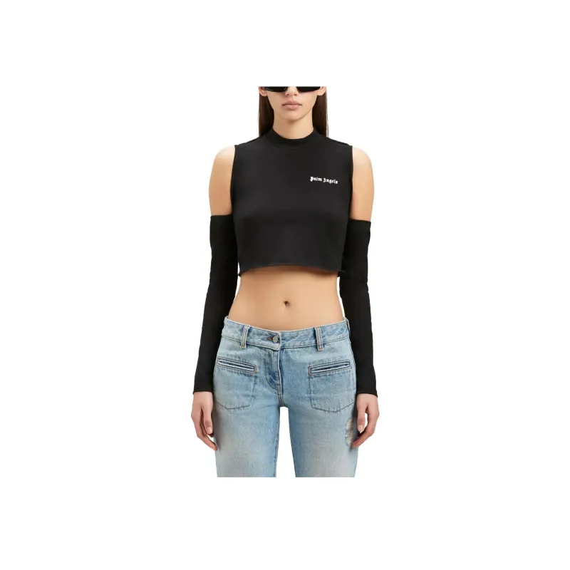 PALM ANGELS Logo print Cut out Top-2