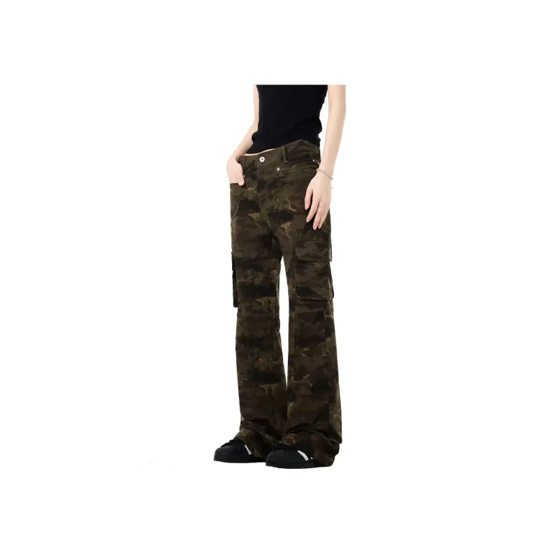 Beam Mix With Kimchi Slim Fit Bootcut Camouflage Jeans Unisex-8