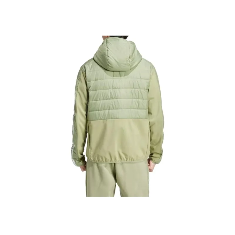 Adidas Free Shipping With AdiClub Essentials 3-Stripes Insulated Hooded Hybrid Jacket-1