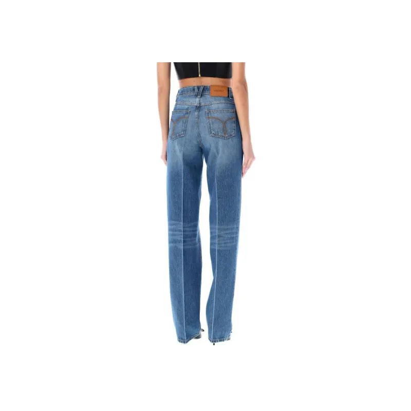 VERSACE Mid rise Tailored Boyfriend Jeans-0