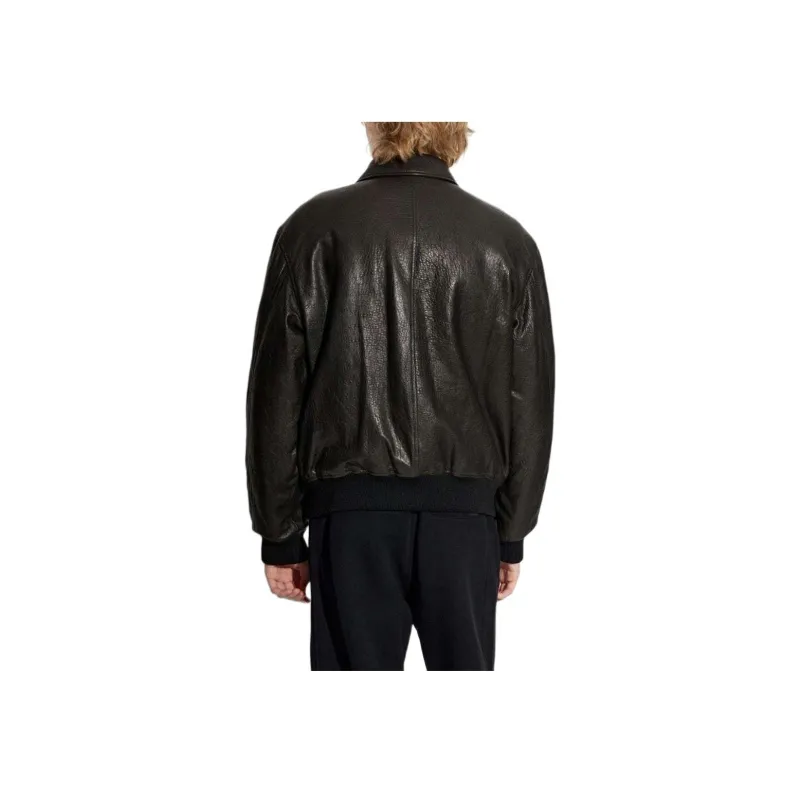 SAINT LAURENT Leather Bomber Jacket-1