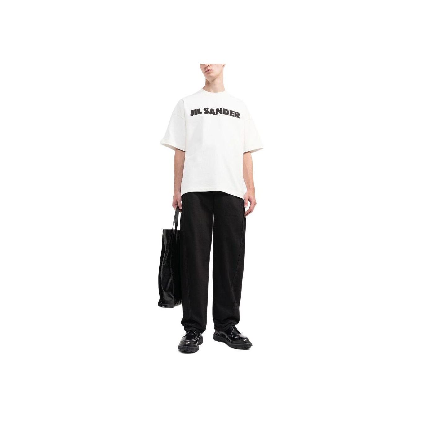 【送料&関税込】Jil Sander Logo Printed Crewneck T-shirt JIL SANDER Logo Printed Crewneck T-Shirt - POIZON