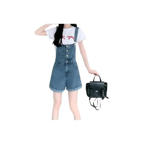 MUMUTU 블루 여성 데님 반바지