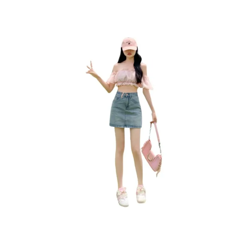 7 SEVFUN Denim Short Skirts Women's-0
