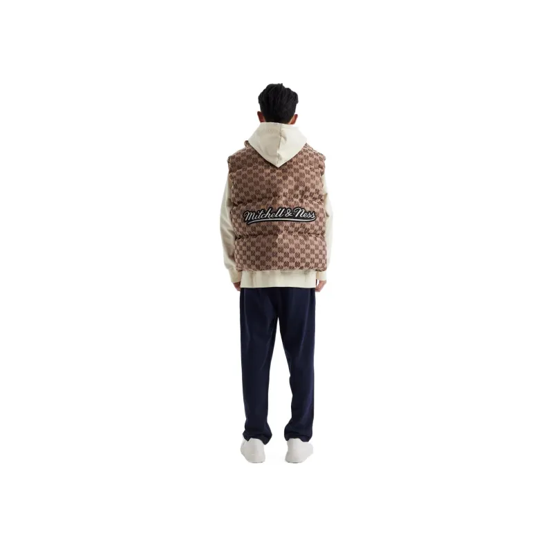 Mitchell Ness Vests Unisex Brown-3