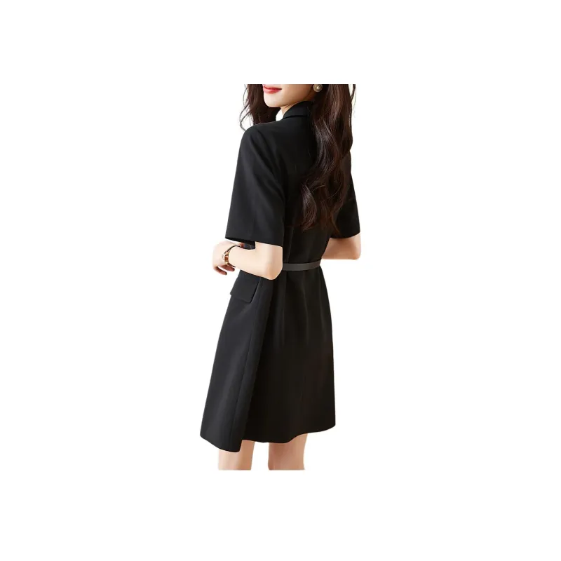 Mo Han Yi Mei Short Sleeved Dress Women's Black-1