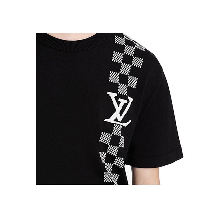 Louis Vuitton ブラック Tシャツ LOUIS VUITTON T-Shirt Men's Black - POIZON