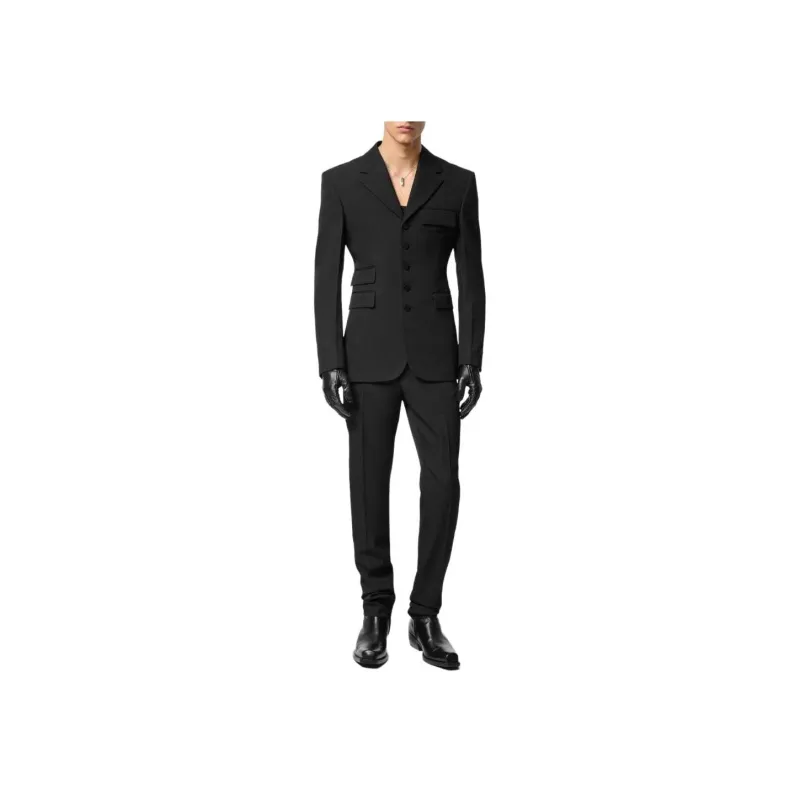 VERSACE Wool Tailored Trousers-1