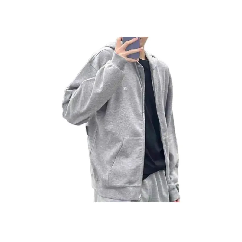 CELINE Triomphe Loose Zipped Hoodie In Cashmere Cotton-2
