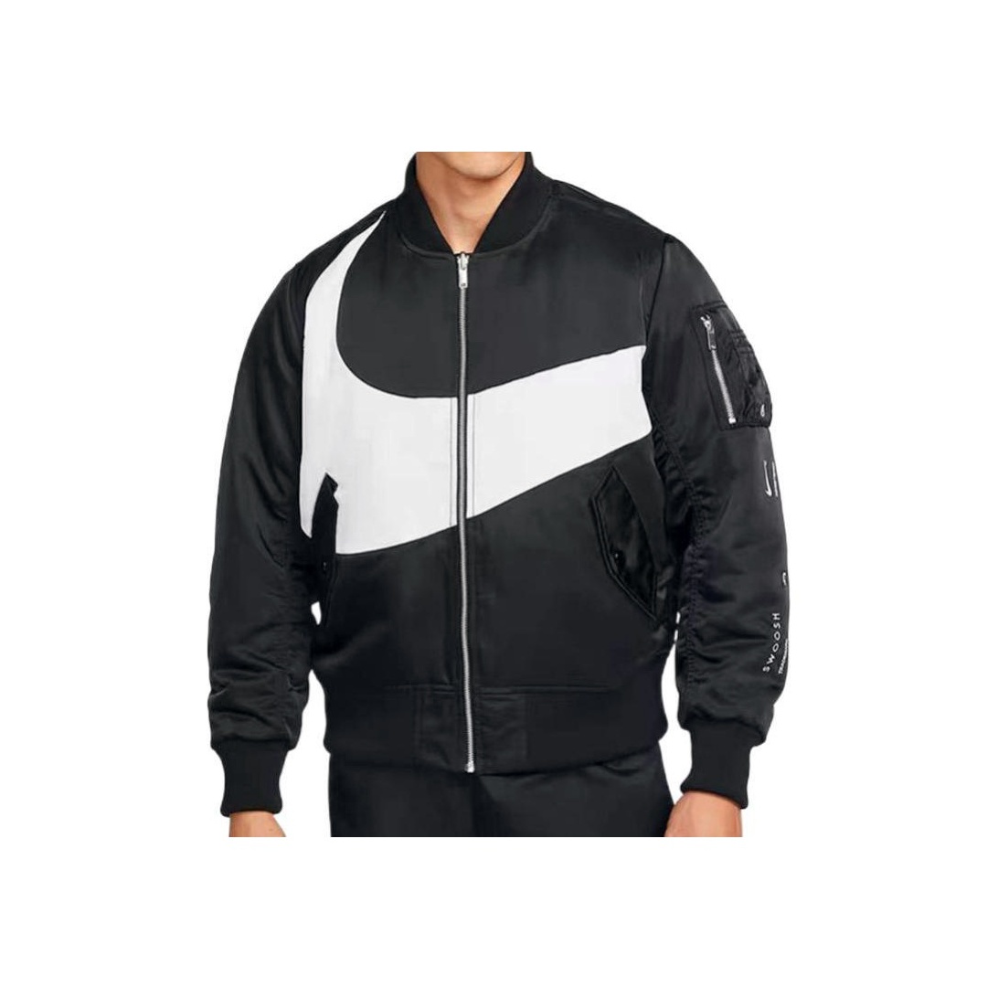 Nike NSW Swoosh Therma-Fit Bomber Black - Asia 両面着用可能 Nike Swoosh Therma-FIT Synthetic-Fill Bomber Black | BSTN Store