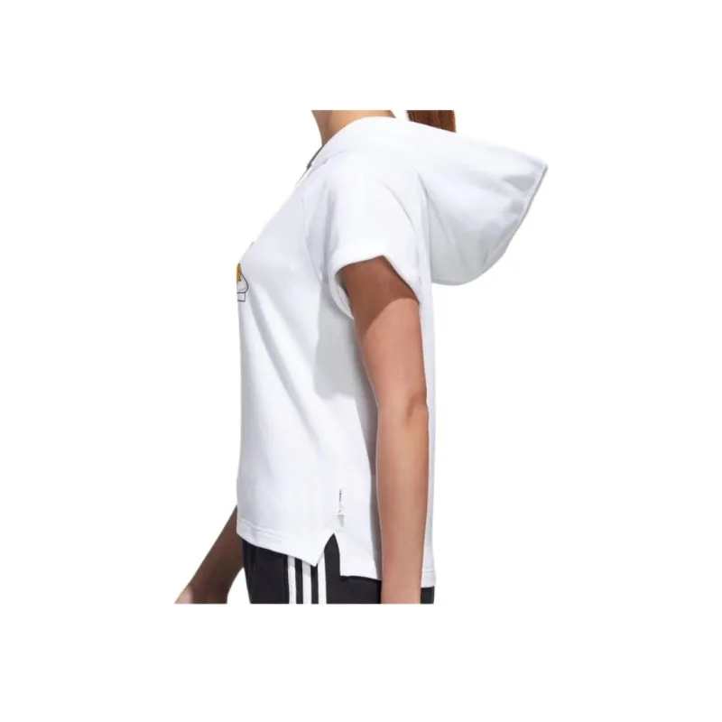 Adidas Neo Set in Sleeve T Shirt Women's White-3