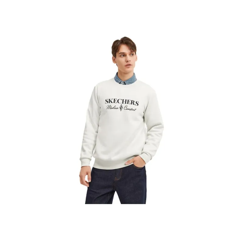 Skechers Diamond Series Sweatshirts Unisex Marshmallow White/0074-2