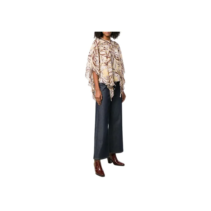 See By Chloe Tiger Motif Sheer Top-3