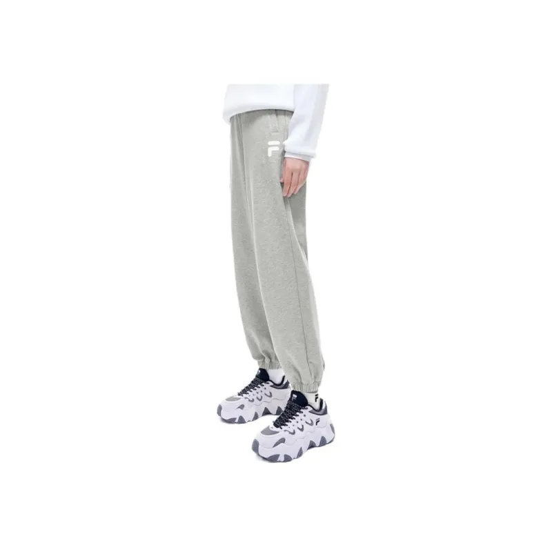 FILA FUSION Knitted Sweatpants Women's Cloud Gray Heather Gray-2