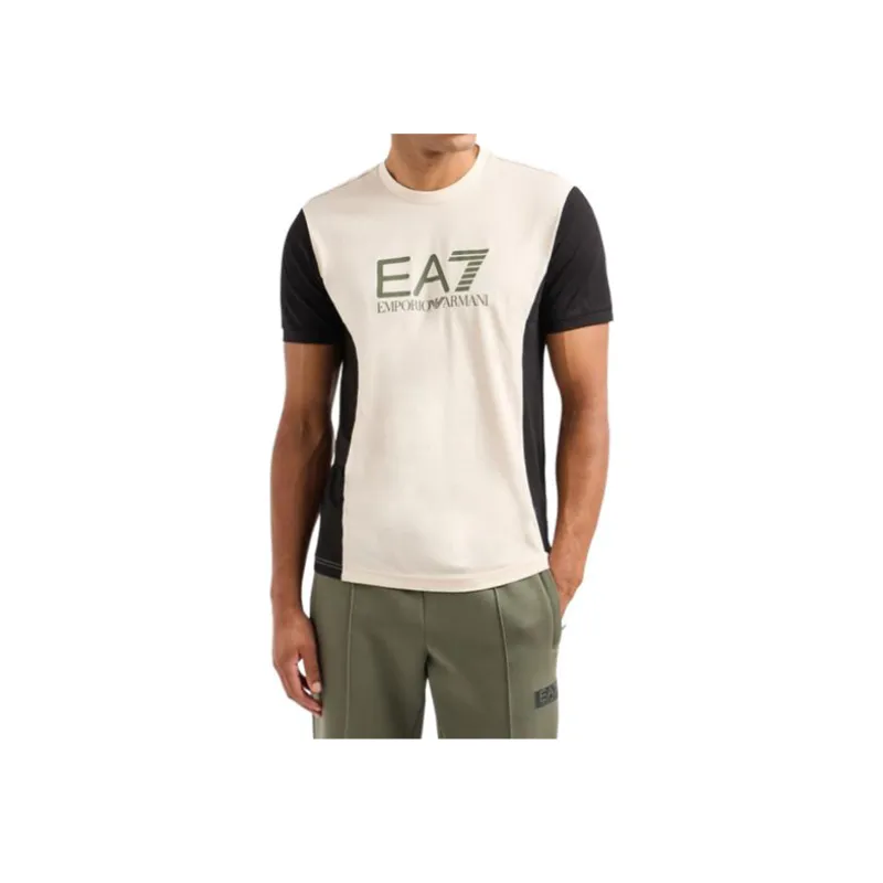 EMPORIO ARMANI EA7 FW24 T Shirt Men's Ecru-2