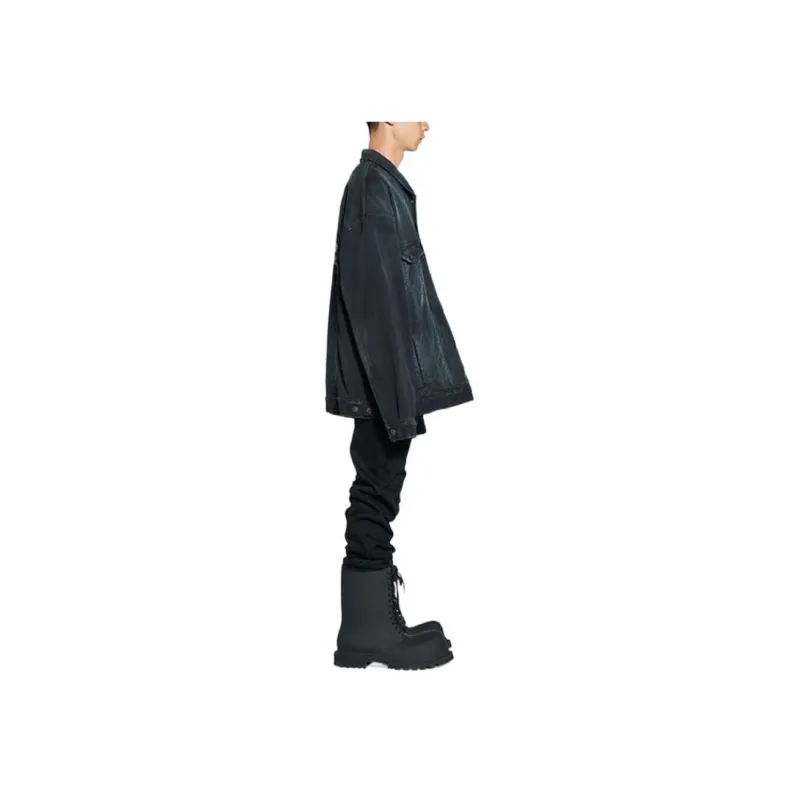 Balenciaga Jackets Men Black-4