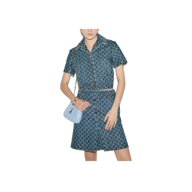 GUCCI Shirts Women's Blue-1