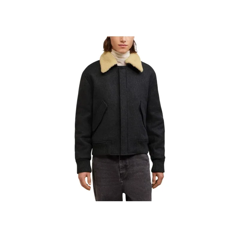 Ami Shearling Collar Jacket 'Grey'-1