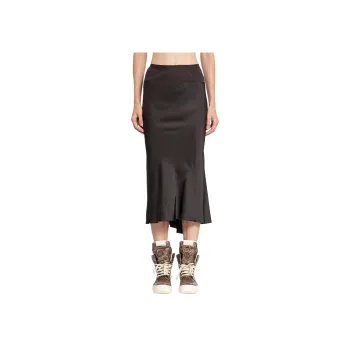 RICK OWENS A line Bias Midi Skirt