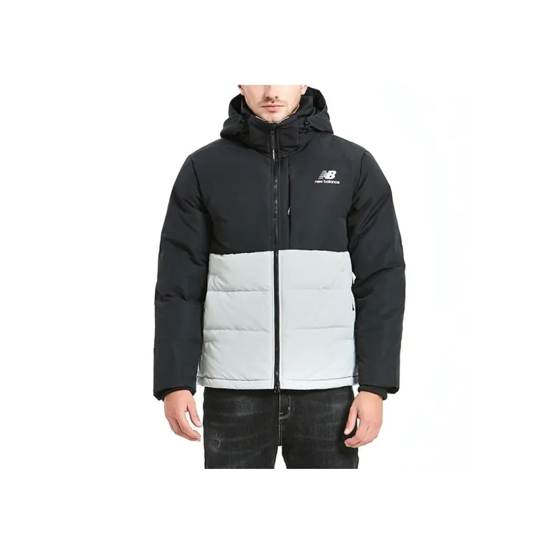 New Balance Down Jacket Men's Black White-3