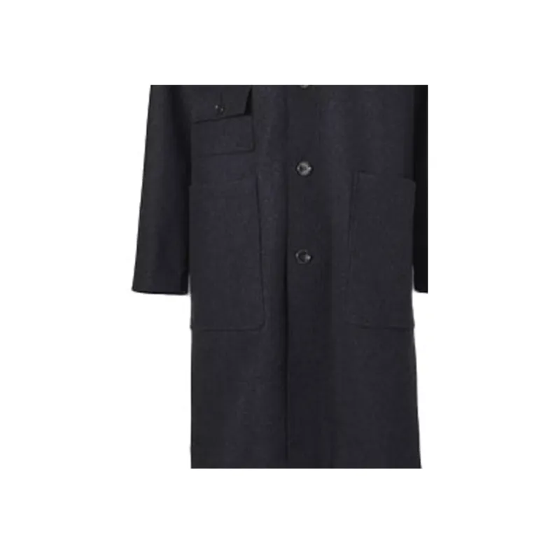 Burberry Coats Men's Charcoal Heather Gray-5