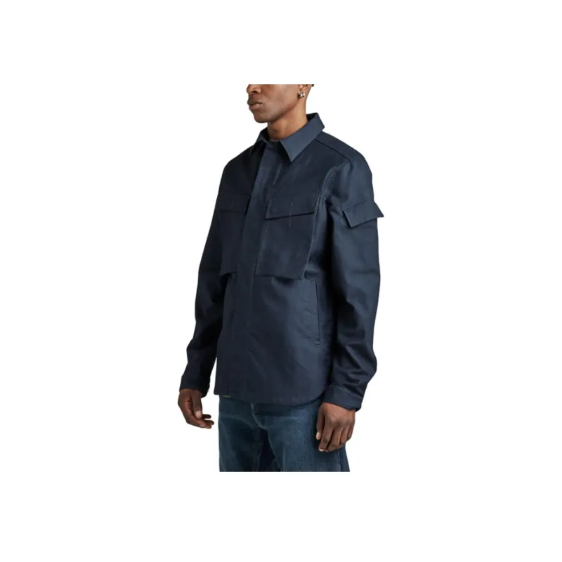 G STAR RAW Jacket Men's Navy Blue-1