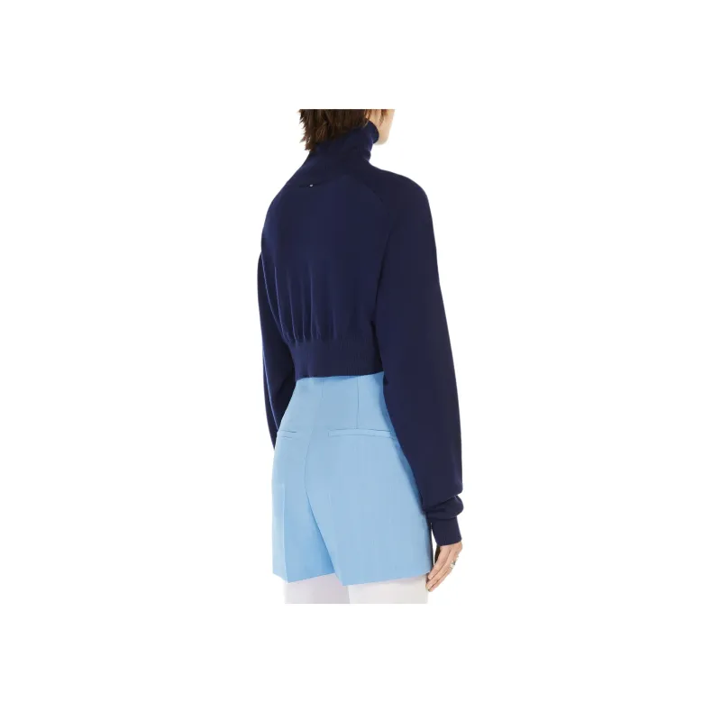 SportMax Ululato Roll Neck Cropped Jumper-3