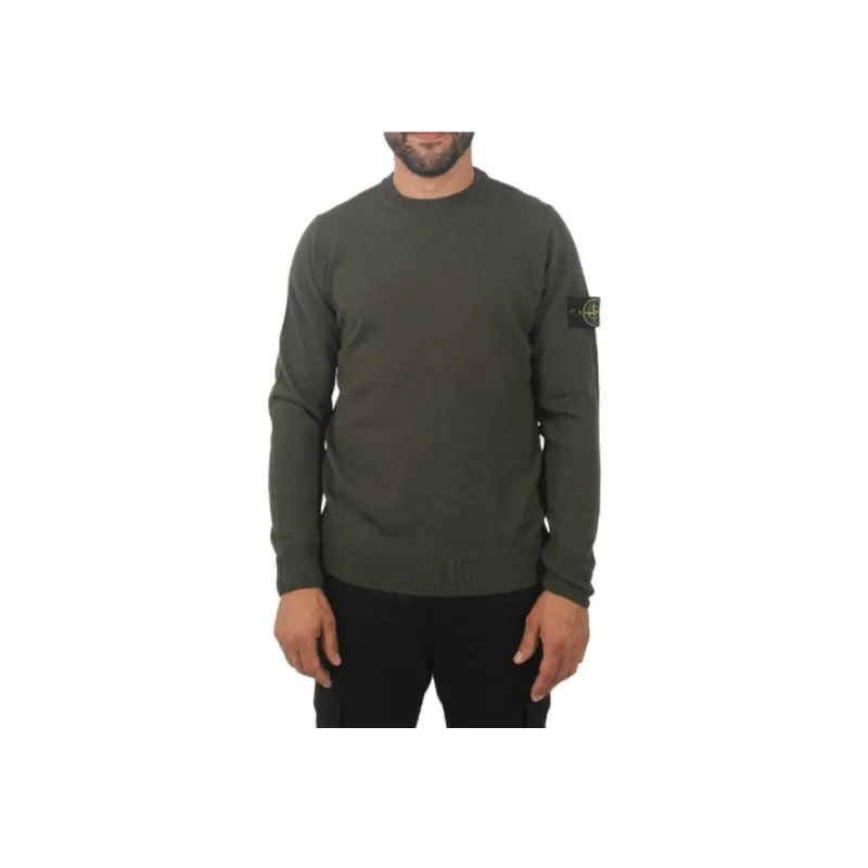 STONE ISLAND Logo Patch Crewneck Jumper-3