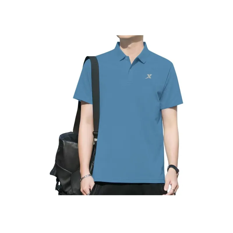 XTEP Polo Shirt Men's Sea Wave Blue-0