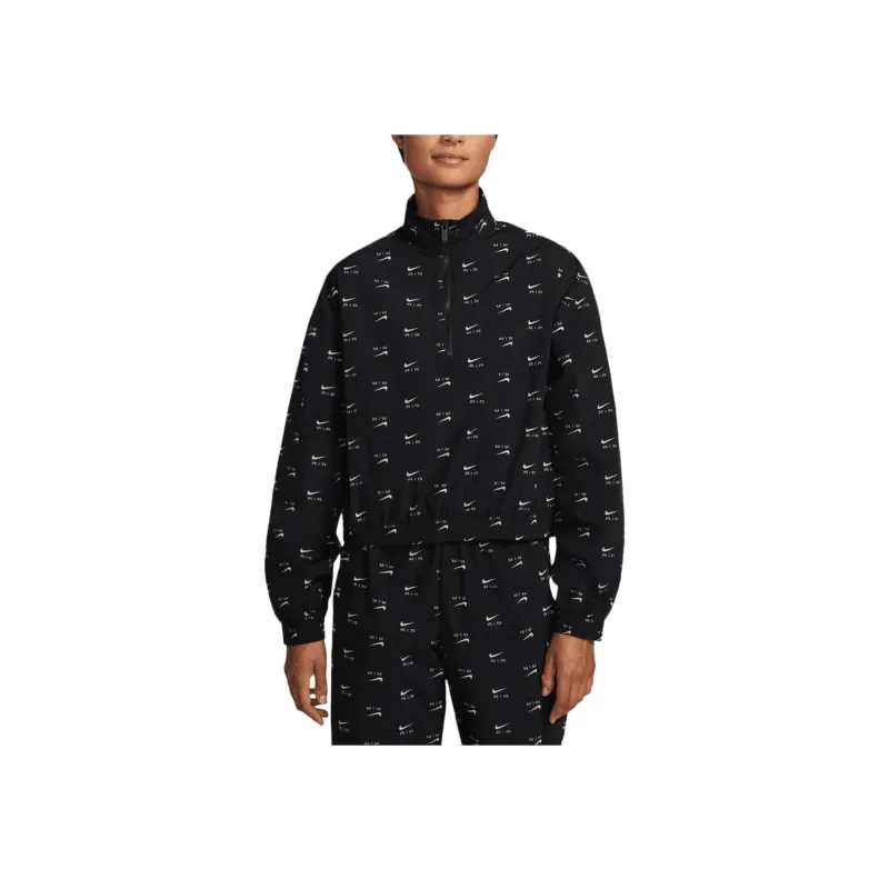 Nike Women's All Over Logo Thin Jacket Black-2