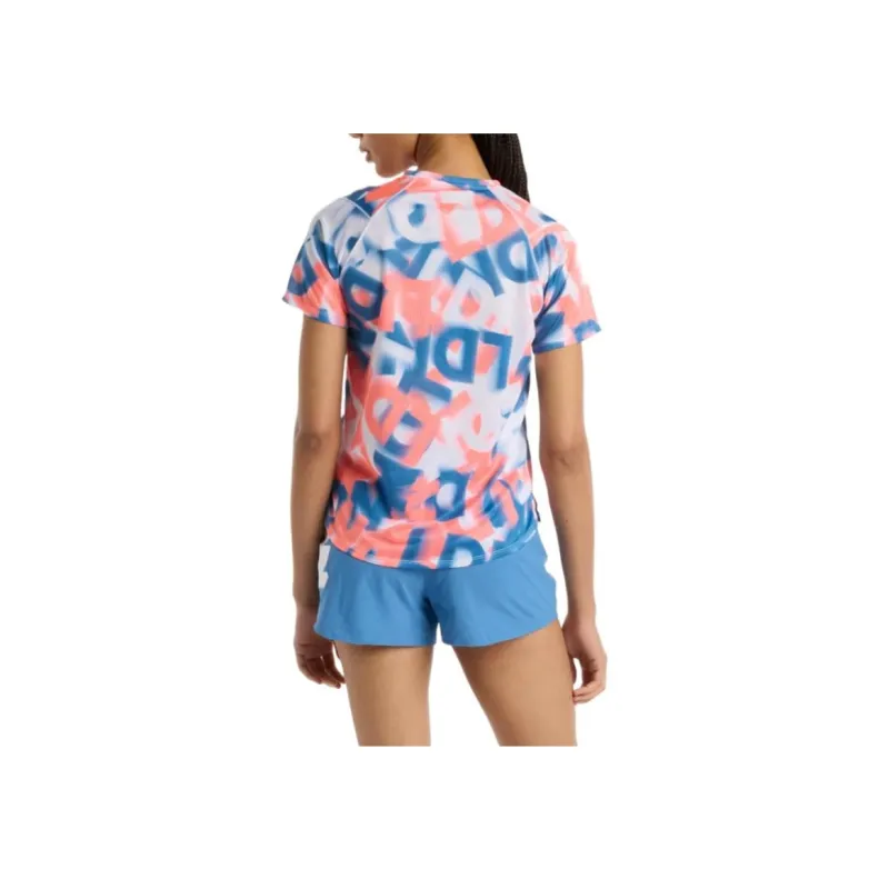 New Balance London Edition Regular T Shirt Women's Orange Blue Multicolor-1
