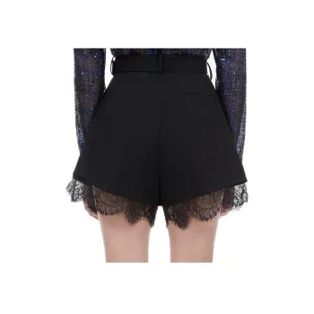 Self portrait Casual Short Skirts Women's Black