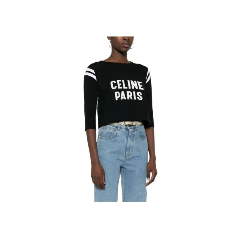 CELINE Paris Boxy T-shirt In Cotton Jersey-3