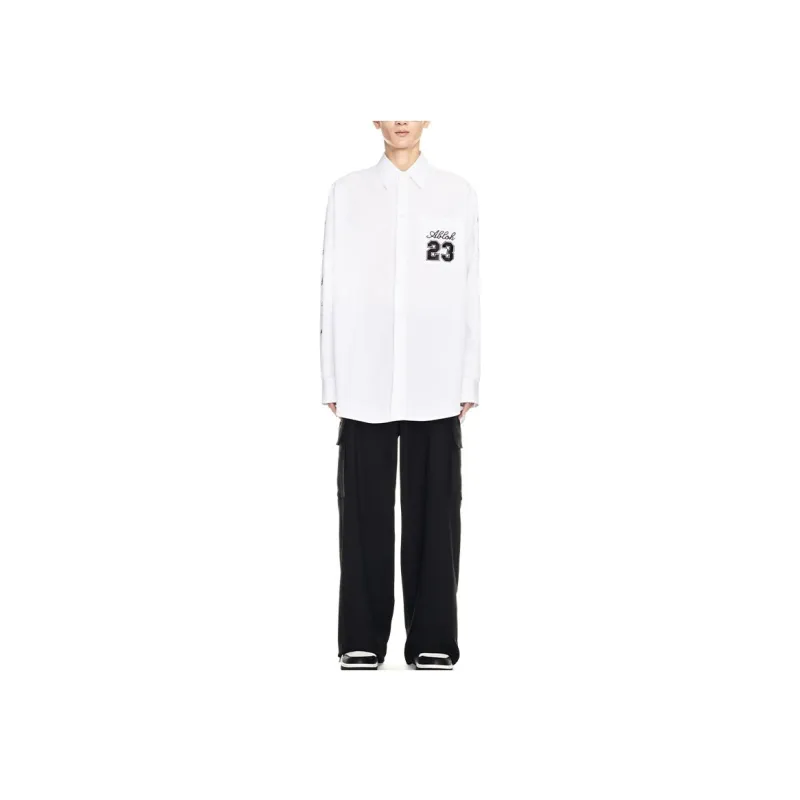 Off Logo embroidered Cotton Shirt-2