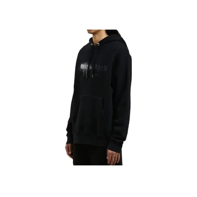 PALM ANGELS Rhinestone Sprayed Hoodie-2