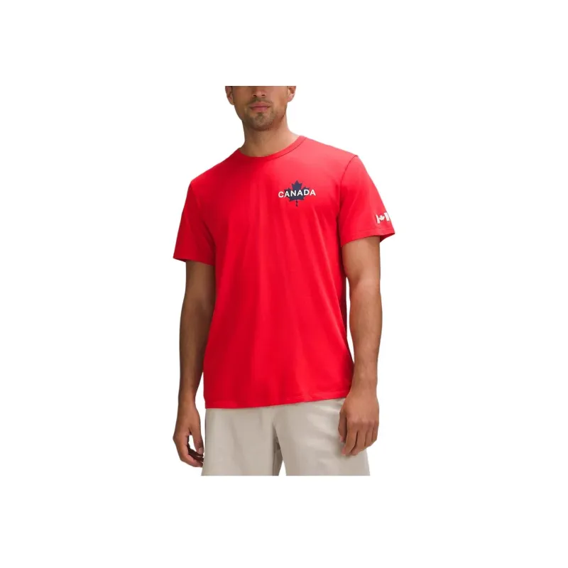 Lululemon COCTeam Canada Collection T Shirt Men's Spicy Red-0