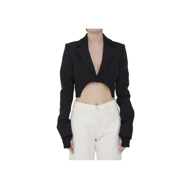 OFF WHITE High low Cropped Blazer-0