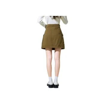 SMEN SS24 Denim Short Skirts Women's Coffee