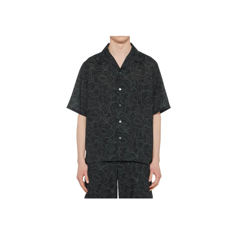 Onitsuka Tiger PRINTED Shirt Men's Black/Ecru-2
