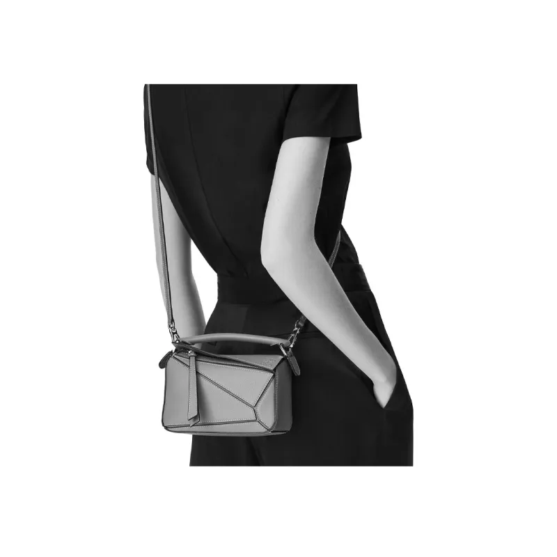LOEWE Puzzle Calfskin Geometric Puzzle Bag, Handbag, Shoulder Bag, Crossbody Bag Mini Women's Orange-5