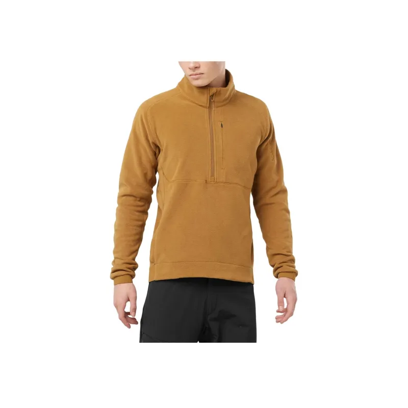 SALOMON ESSENTIAL MIFLEECE HZ Jackets Men Eraser-1
