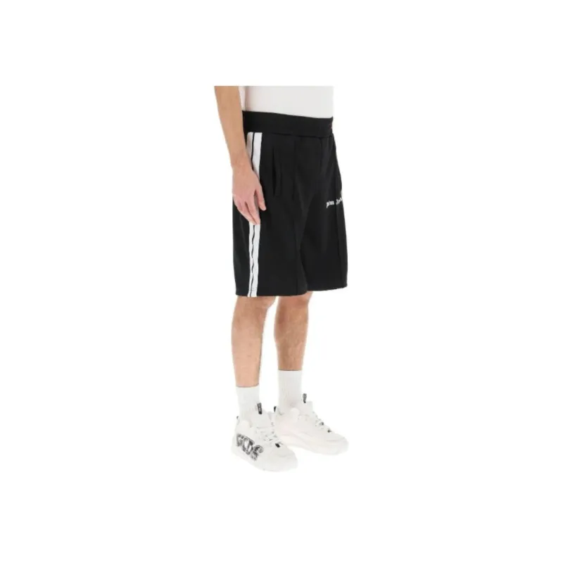 PALM ANGELS Logo Print Track Shorts-4