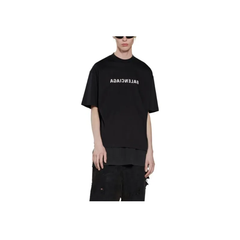 Balenciaga SS22 T Shirt Loose Fit Unisex Black-4