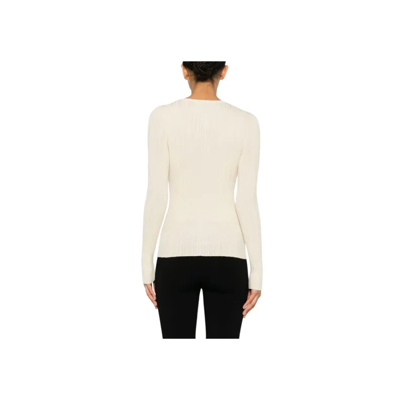 THEORY Fine ribbed V neck Jumper-2