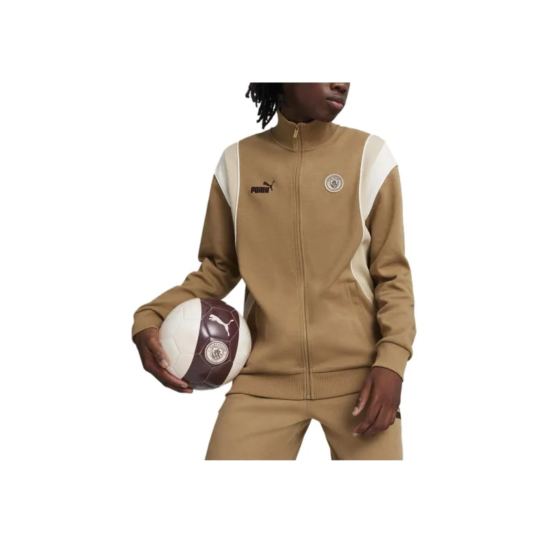 PUMA Manchester City FtblArchive Jackets & Coats Men's Brown-2