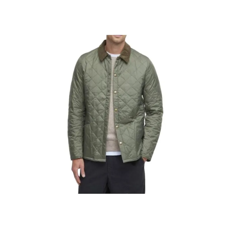 BARBOUR Corduroy collar Diamond quilted Jacket-4